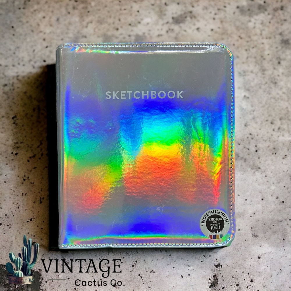 New! Sheffield Home Paper Goods Iridescent ZIP Sketch Binder w/Sketch Pad